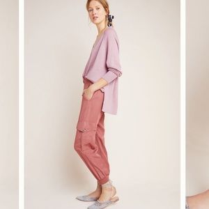 Anthropologie Sheri Utility Joggers in Rust